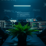 Image created with Gemini. Prompt "create a image of disinformation with hackers and a fern"